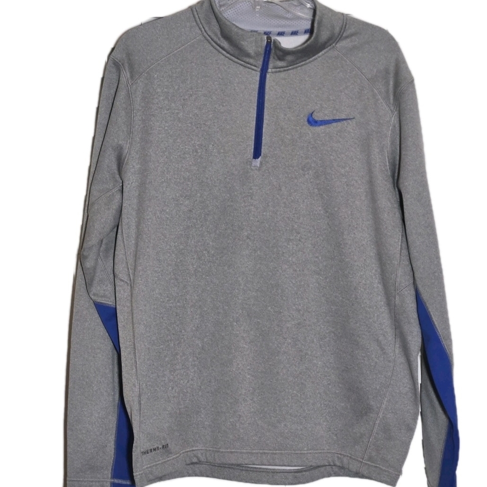 Nike‎ Therma Fit 1/4 Zip Pullover Large Gray Sweater Activewear